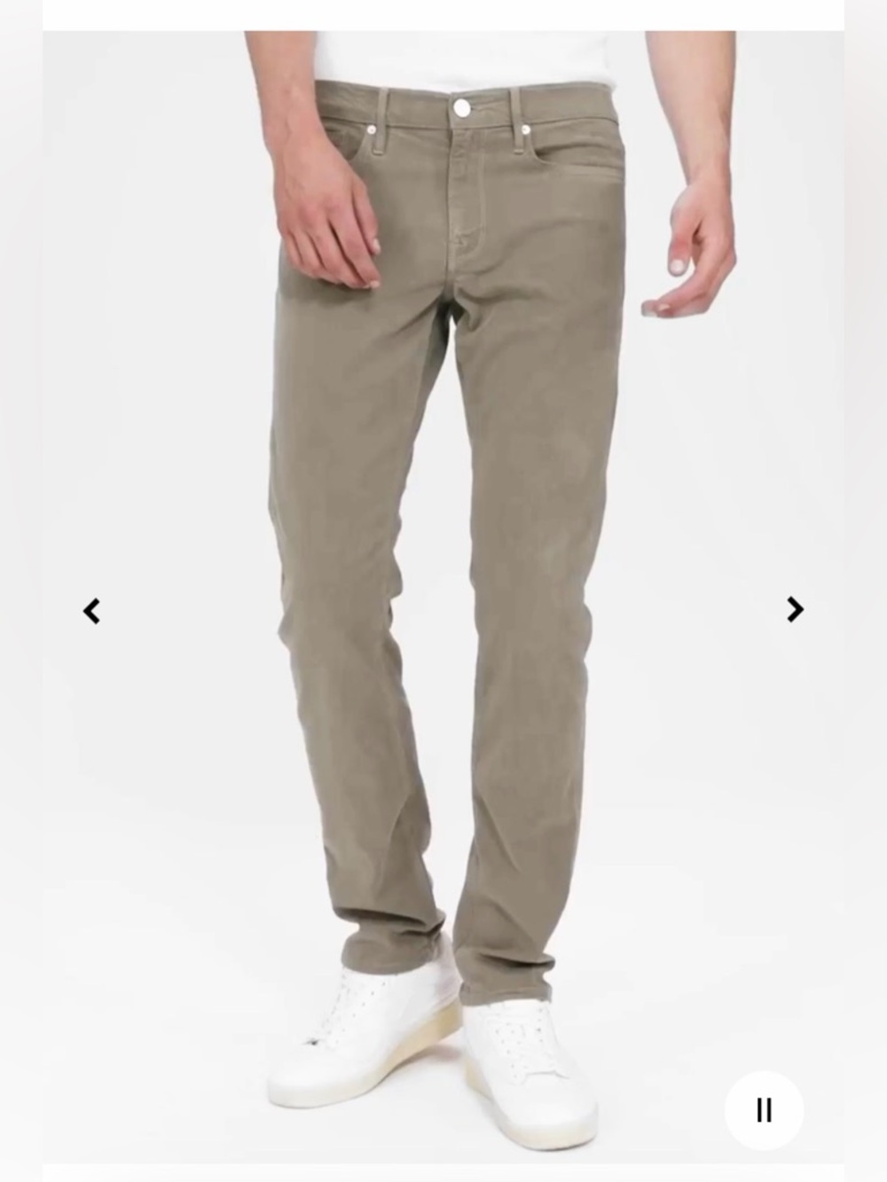 FRAME L’HOMME SLIM Men’s Twill Pants in Olive